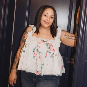 Selkie NWT THE NURSERY RUFFLE APRON TOP SIZE 4X